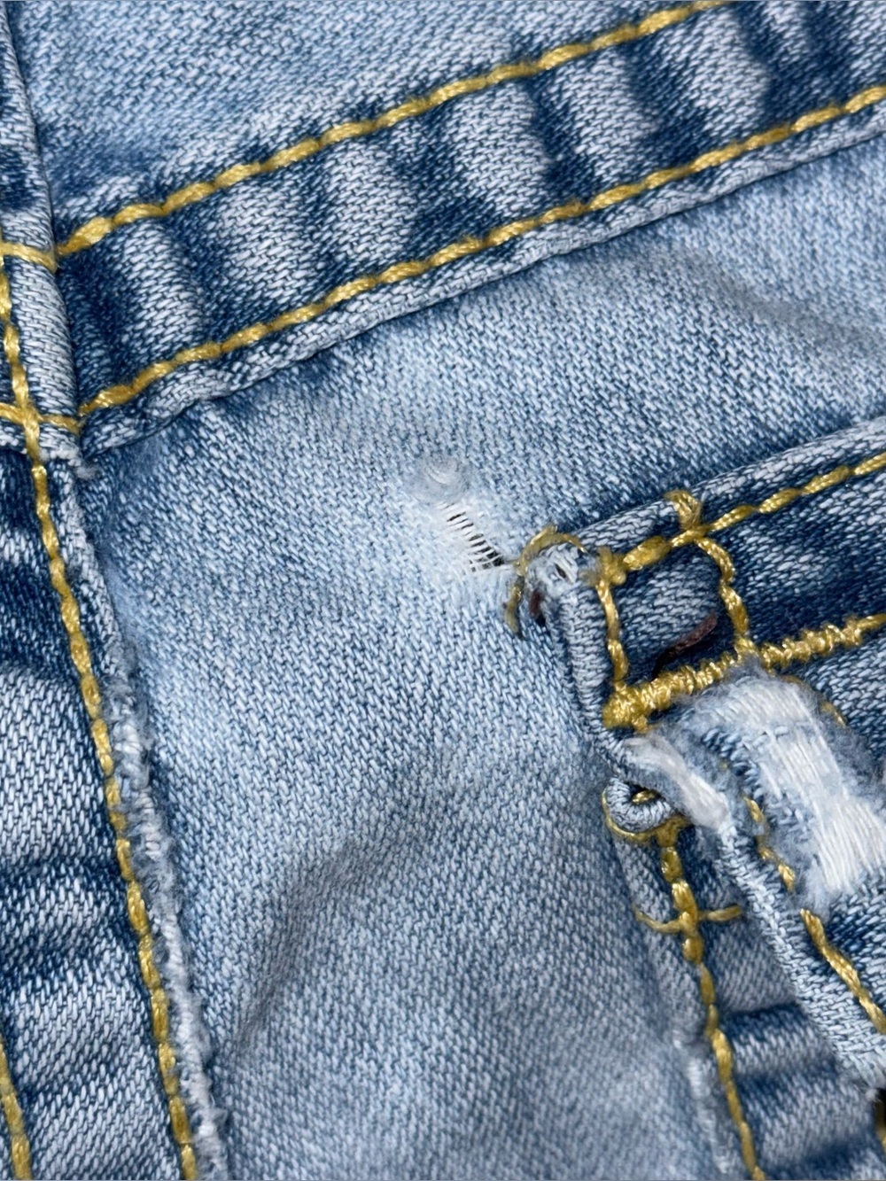RARE Vintage True Religion Ultra Low Rise Twisted Flare Jeans Distressed 27 x 33 - Picture 10 of 14